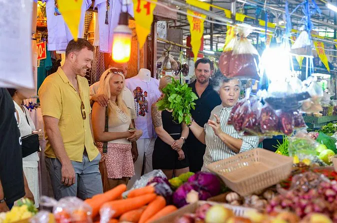Thai market tour and ingredient picking