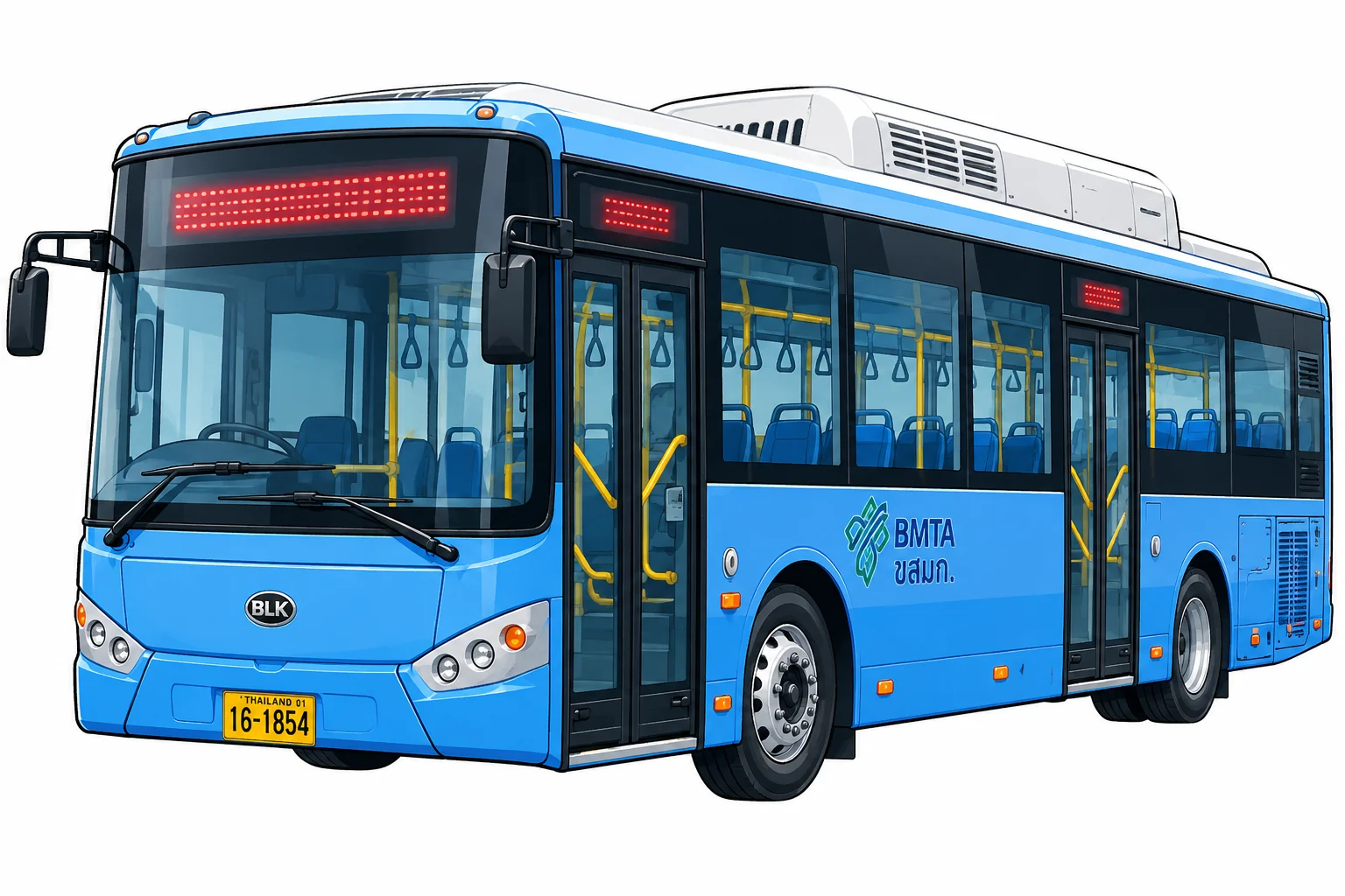BMTA air-conditioned bus illustration