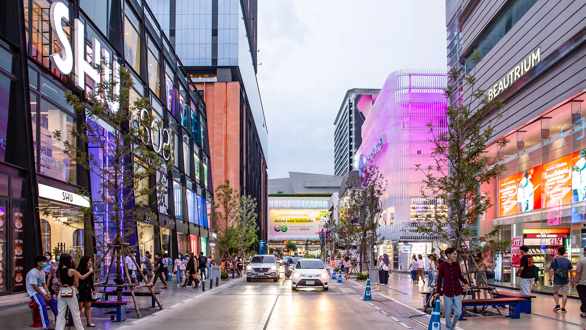 Siam Square open-air shopping lanes in Pathum Wan Bangkok